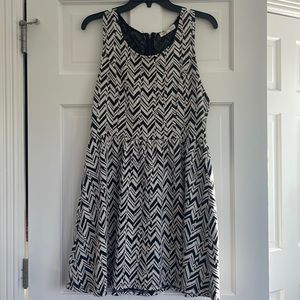 Black and White Chevron Dress